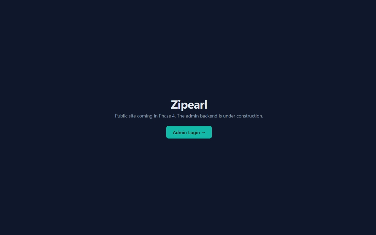Zipearl homepage: a destination-management company presenting curated travel experiences and enquiries